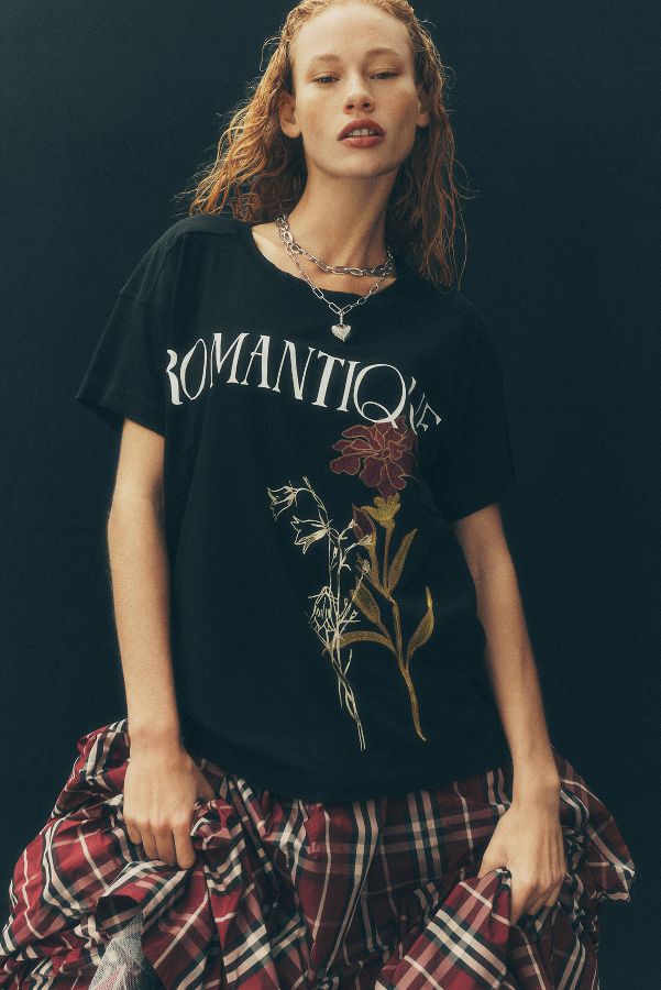 Slide View: 3: By Anthropologie Romantique Boyfriend Graphic T-Shirt