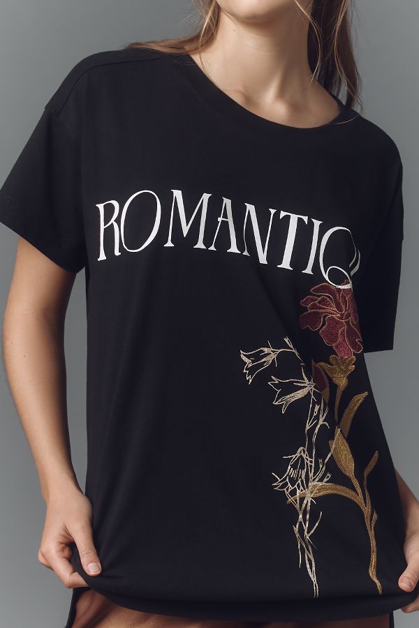 Slide View: 5: By Anthropologie Romantique Boyfriend Graphic T-Shirt