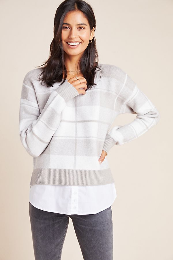 Slide View: 1: Shayla Plaid Pullover