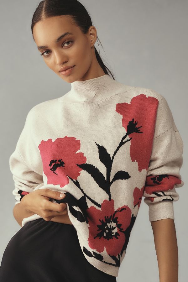 Vista diapositiva: 1: Maeve Carys Mock-Neck Jumper