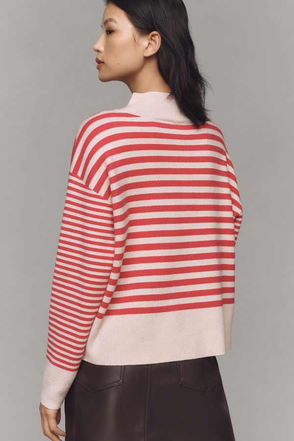 Slide View: 2: The Carys Mock-Neck Sweater by Maeve