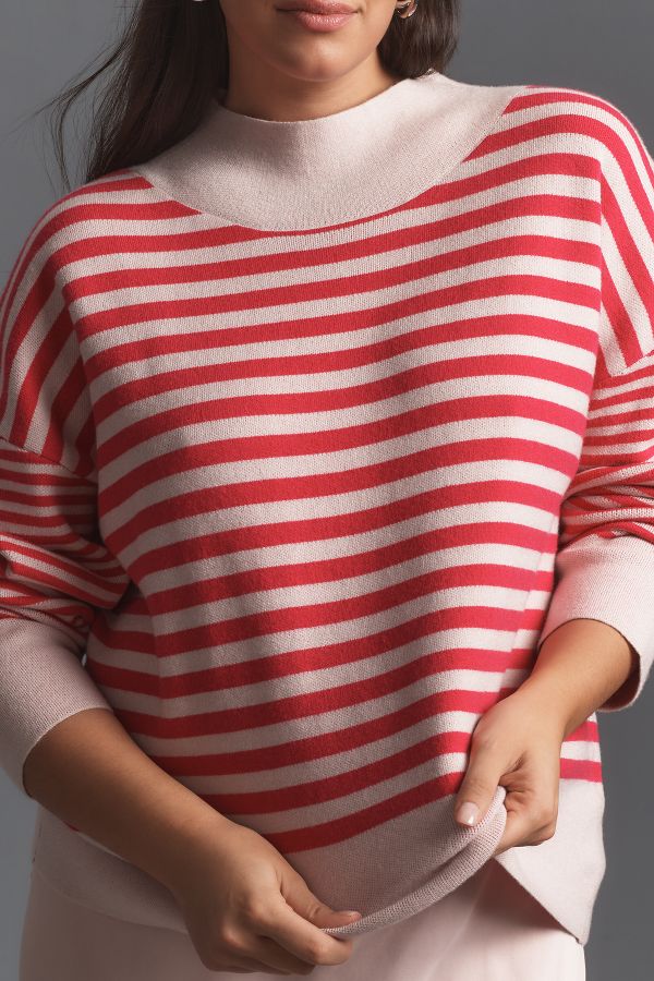 Slide View: 8: The Carys Mock-Neck Sweater by Maeve