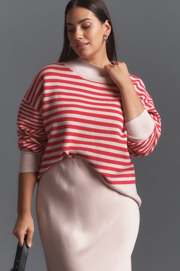 Slide View: 5: The Carys Mock-Neck Sweater by Maeve