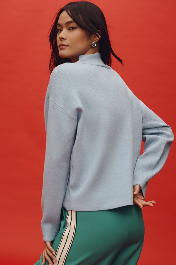 Slide View: 3: The Carys Mock-Neck Sweater by Maeve