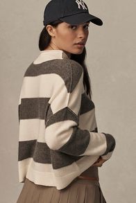 Slide View: 3: The Alani Cashmere Mock-Neck Sweater by Pilcro: Printed Edition