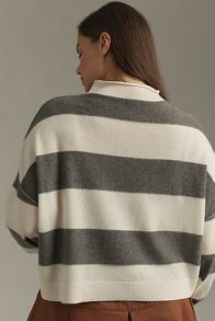 Slide View: 7: The Alani Cashmere Mock-Neck Sweater by Pilcro: Printed Edition