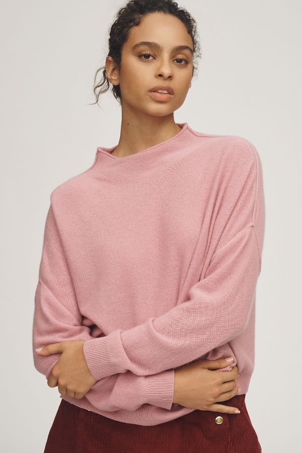 Slide View: 1: The Alani Cashmere Mock-Neck Sweater by Pilcro