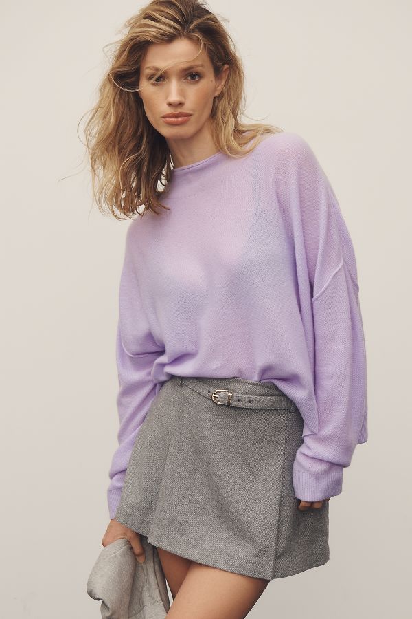 Slide View: 1: The Alani Cashmere Mock-Neck Sweater by Pilcro