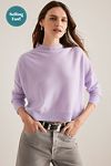 Thumbnail View 5: The Alani Cashmere Mock-Neck Sweater by Pilcro