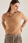 Thumbnail View 1: The Jensen Cashmere Cropped Polo Jumper by Pilcro