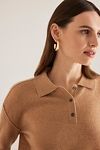 Thumbnail View 4: The Jensen Cashmere Cropped Polo Jumper by Pilcro