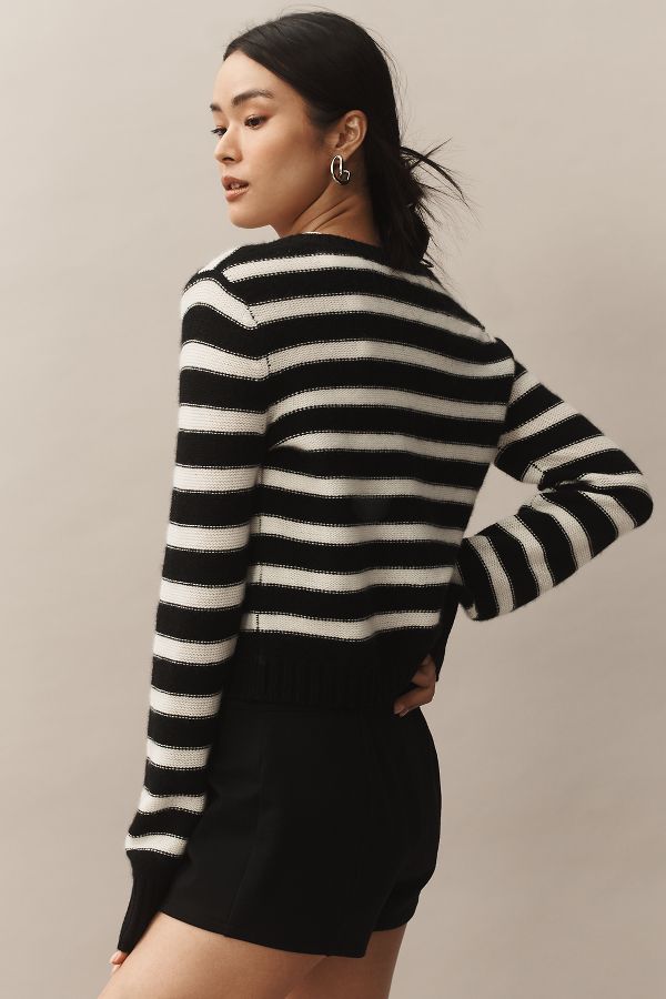 Slide View: 2: Maeve Cashmere Cropped Cardigan