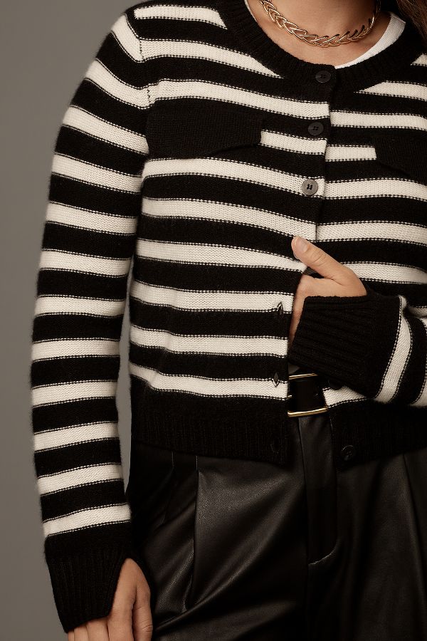 Slide View: 8: Maeve Cashmere Cropped Cardigan