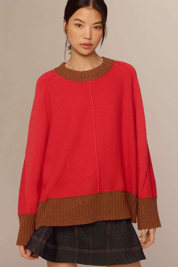 Slide View: 1: The Chandler Crew-Neck Relaxed Pullover Sweater