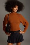 Thumbnail View 1: Maeve Mock-Neck Raglan Ribbed Sleeve Pullover Sweater