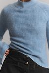 Thumbnail View 3: By Anthropologie Cashmere Fitted Rib Mock-Neck Sweater