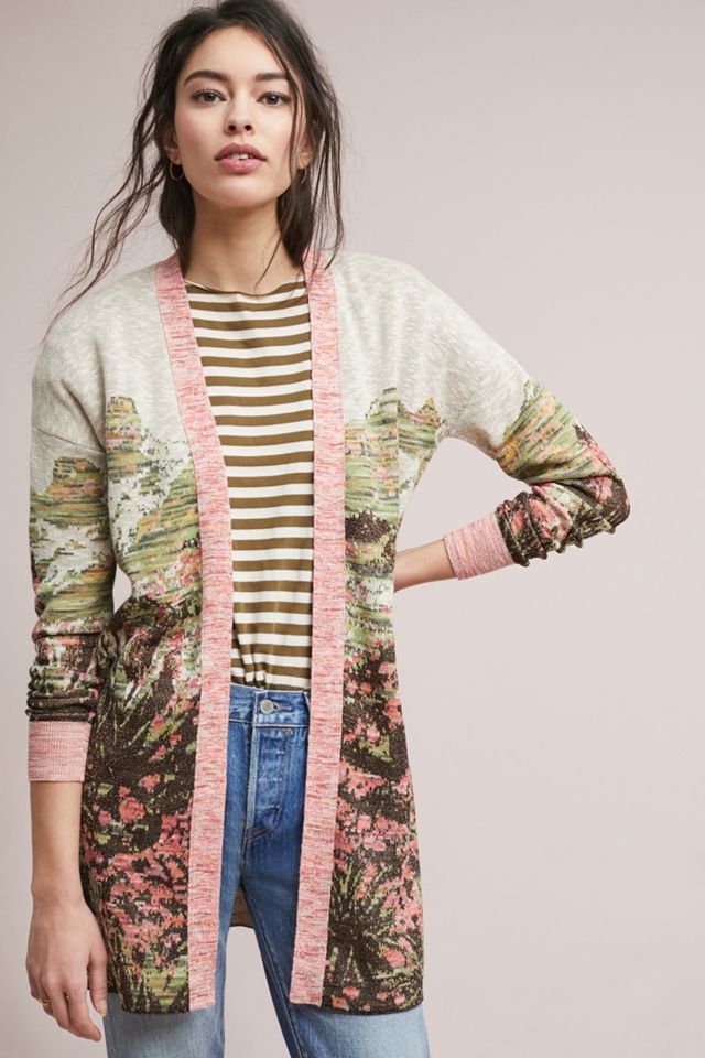Landscape Intarsia Cardigan Anthropologie