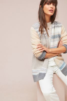 anthropologie fair isle sweater