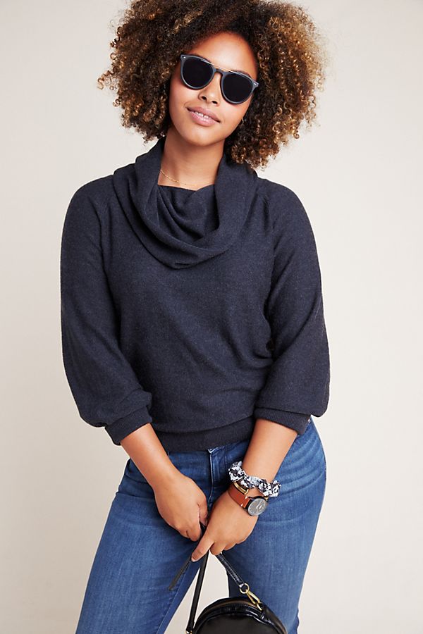 Slide View: 1: Jolene Wool Cowl Neck Sweater
