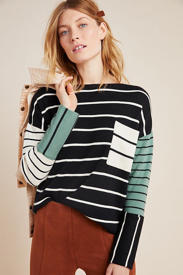 Slide View: 1: Faye Striped Sweater