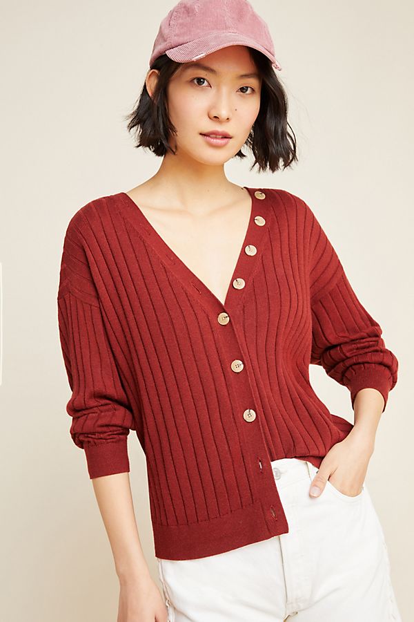 Slide View: 1: Veronica V-Back Cardigan