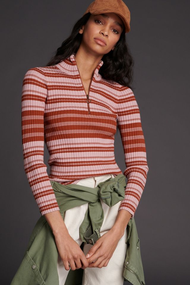 Maeve Liz QuarterZip Pullover Anthropologie