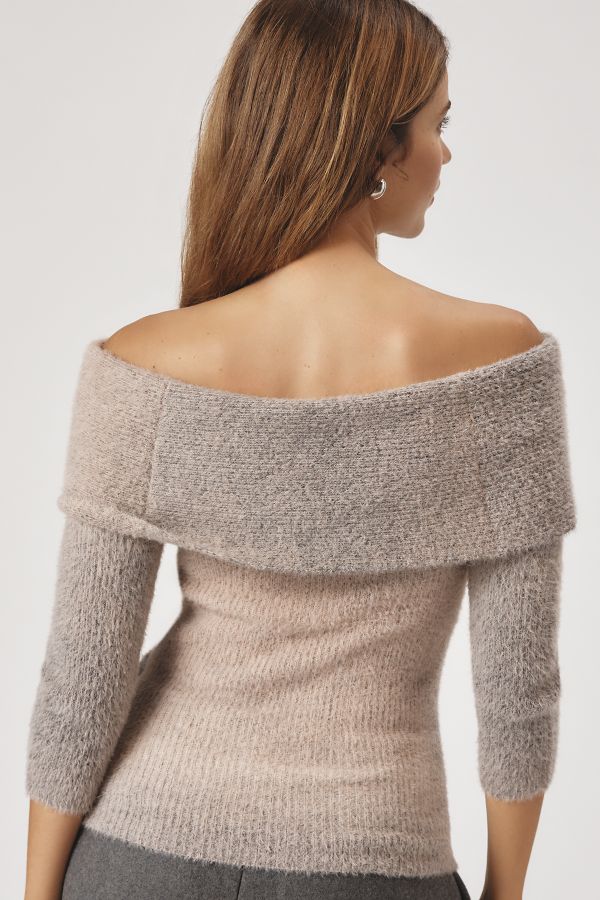 Vista de diapositivas: 3: Por Anthropologie Jumper Ajustado Fuera-Del-Hombro