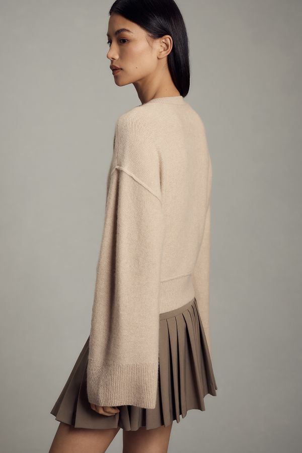 Slide View: 2: Pilcro Wide-Sleeve Cashmere Cardigan