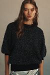 Thumbnail View 5: The Violette Short-Sleeve Tinsel Sweater by Maeve