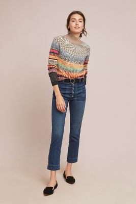 anthropologie fair isle sweater