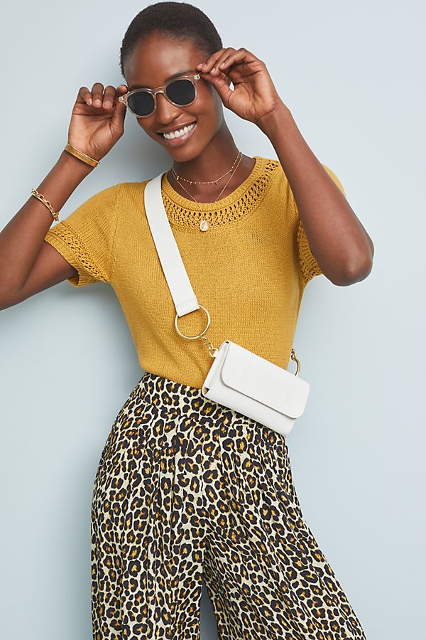 Slide View: 1: Latticed Sweater Tee