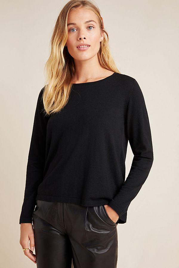 Slide View: 1: Evan Split-Back Sweater