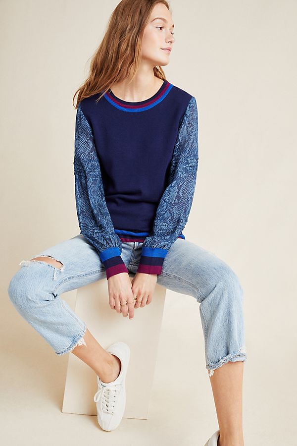 Slide View: 1: Bedford Knit Pullover