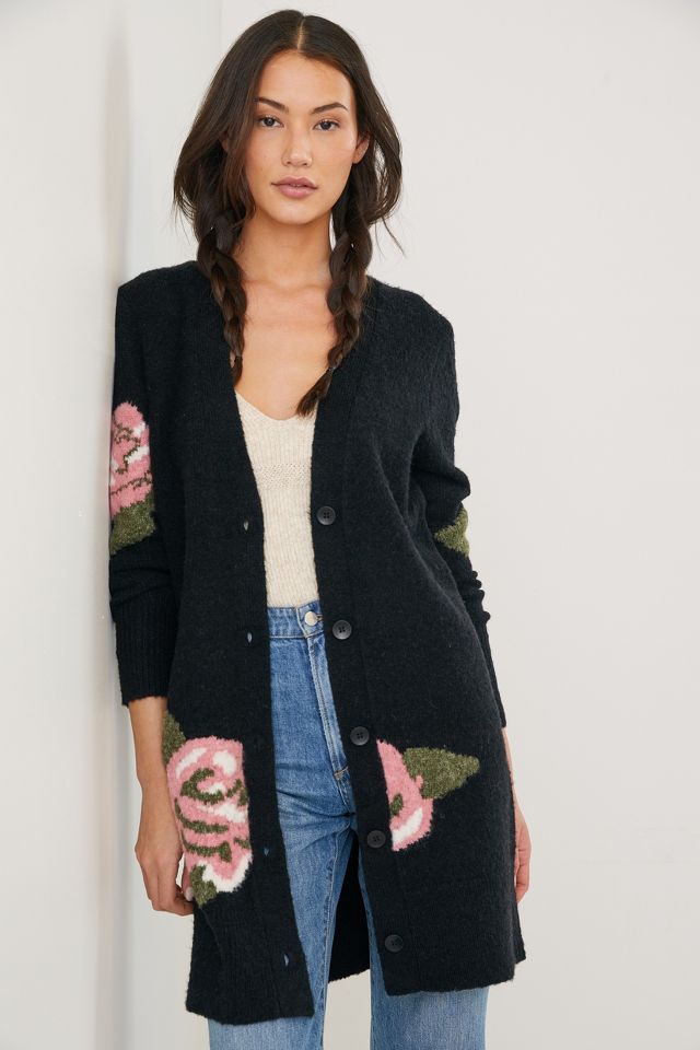 Rosette Floral Cardigan | Anthropologie