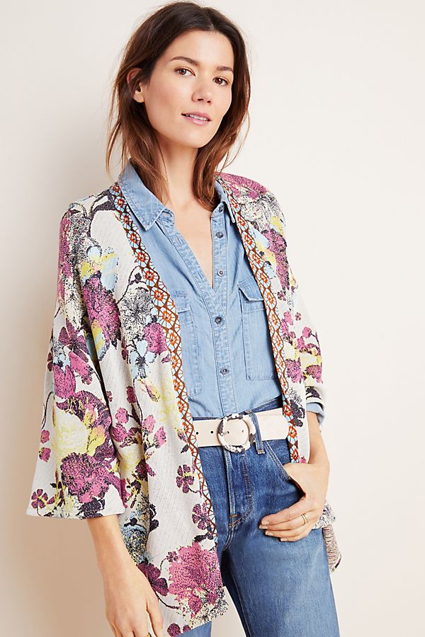 Slide View: 1: Simone Floral Cardigan