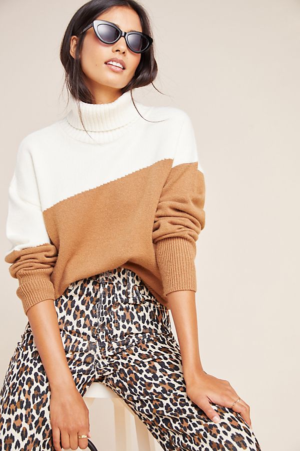 Anthropologie Color Block Sweater