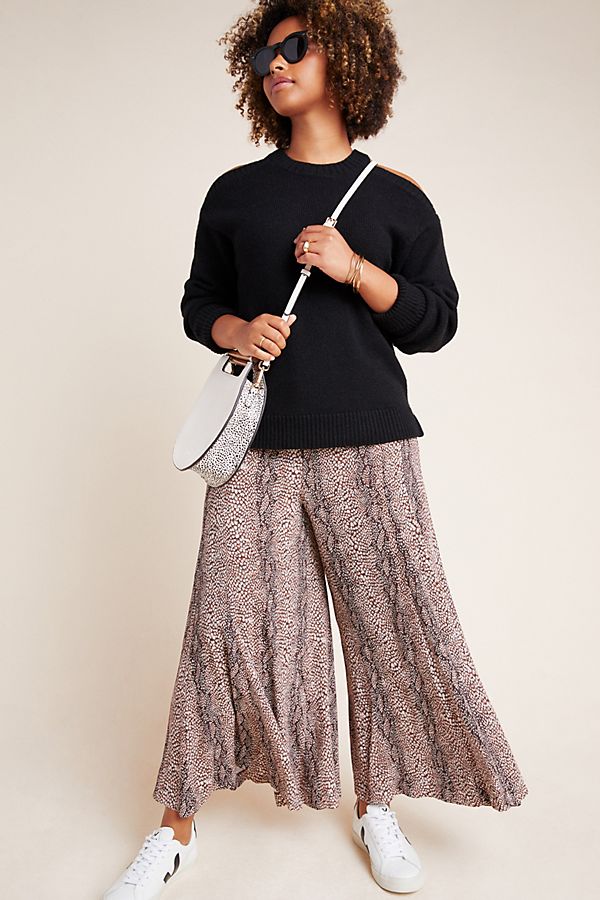 Slide View: 1: Open-Shoulder Sweater