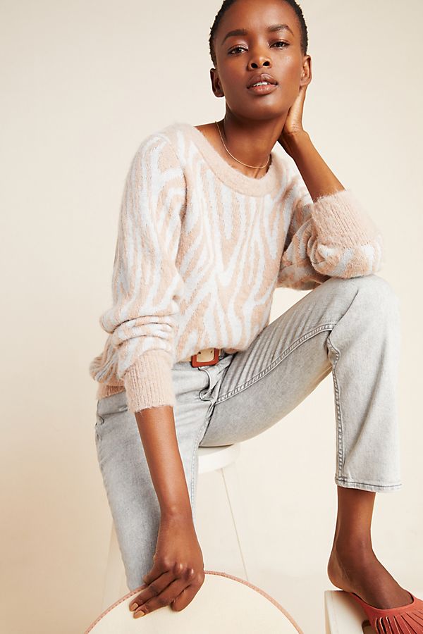 Slide View: 1: Rebecca Taylor Zebra Sweater