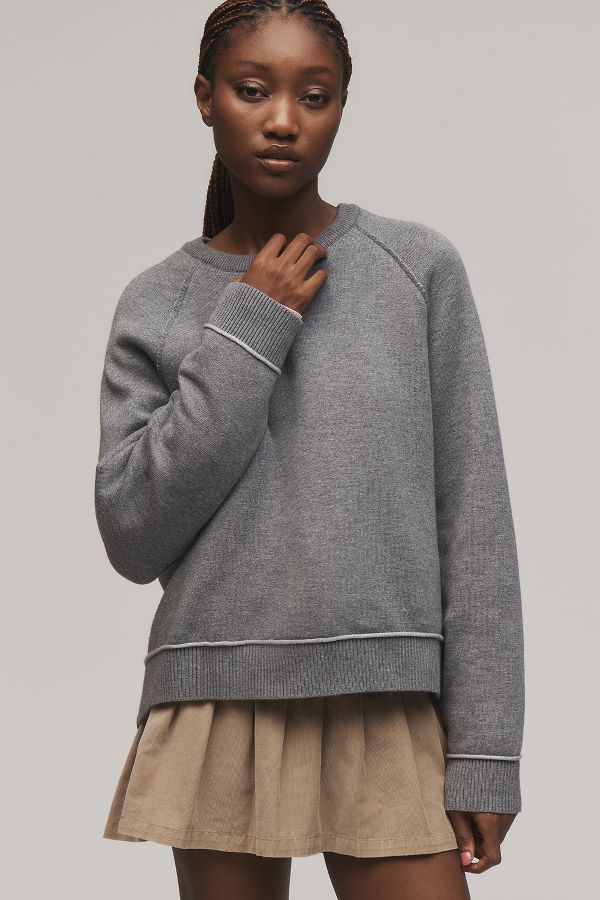 Slide View: 3: The Oaklyn Cozy Crew-Neck Sweatshirt by Pilcro