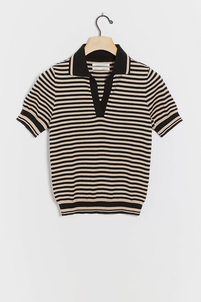 Johanna Knit Polo Top | Anthropologie