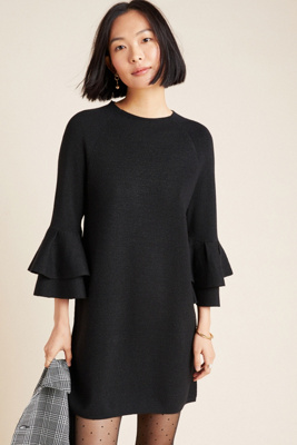 Claudette Ruffled Sweater Dress 