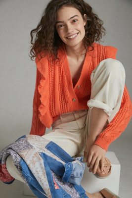 pointelle cardigan