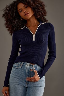 Von Anthropologie Luna Langarm-Polo Top