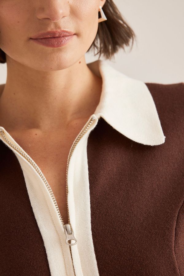 Slide View: 6: ALIGNE Isobel Knitted Long-Sleeve Collared Top