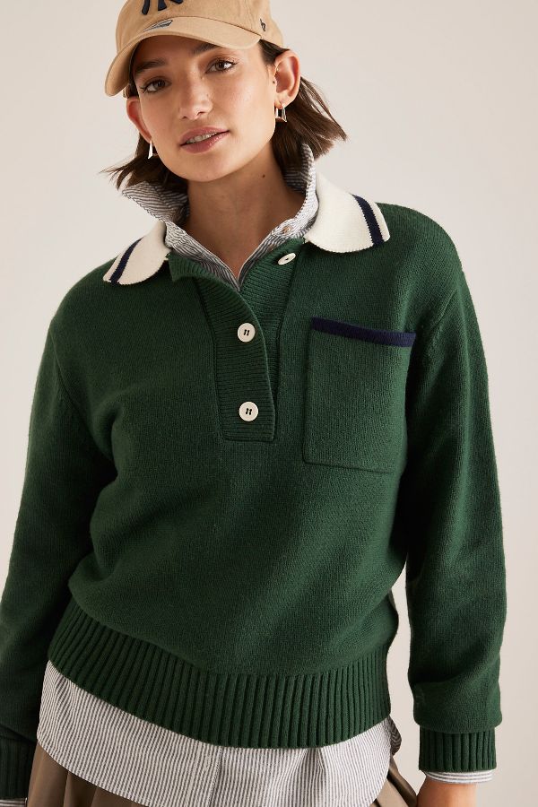 Slide View: 1: ALIGNE Brett Rugby Knitted Jumper