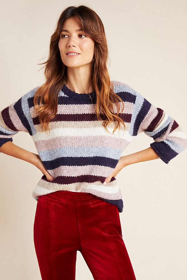 Slide View: 1: Calista Striped Sweater