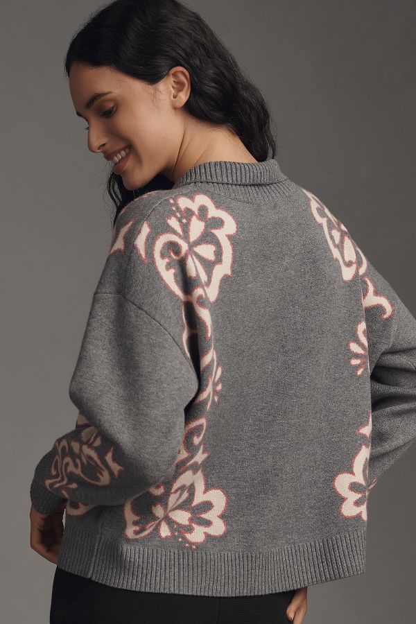 Slide View: 2: The Montana Mock-Neck Half-Zip Sweater by Maeve