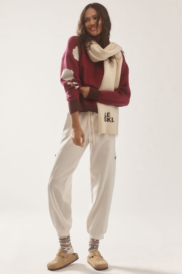 Slide View: 3: The Montana Mock-Neck Half-Zip Sweater by Maeve