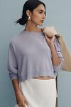 Thumbnail View 1: The Alani Cashmere Sweater by Pilcro: Cropped Crew-Neck Edition