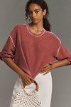 Thumbnail View 1: The Alani Cashmere Sweater by Pilcro: Cropped Crew-Neck Edition